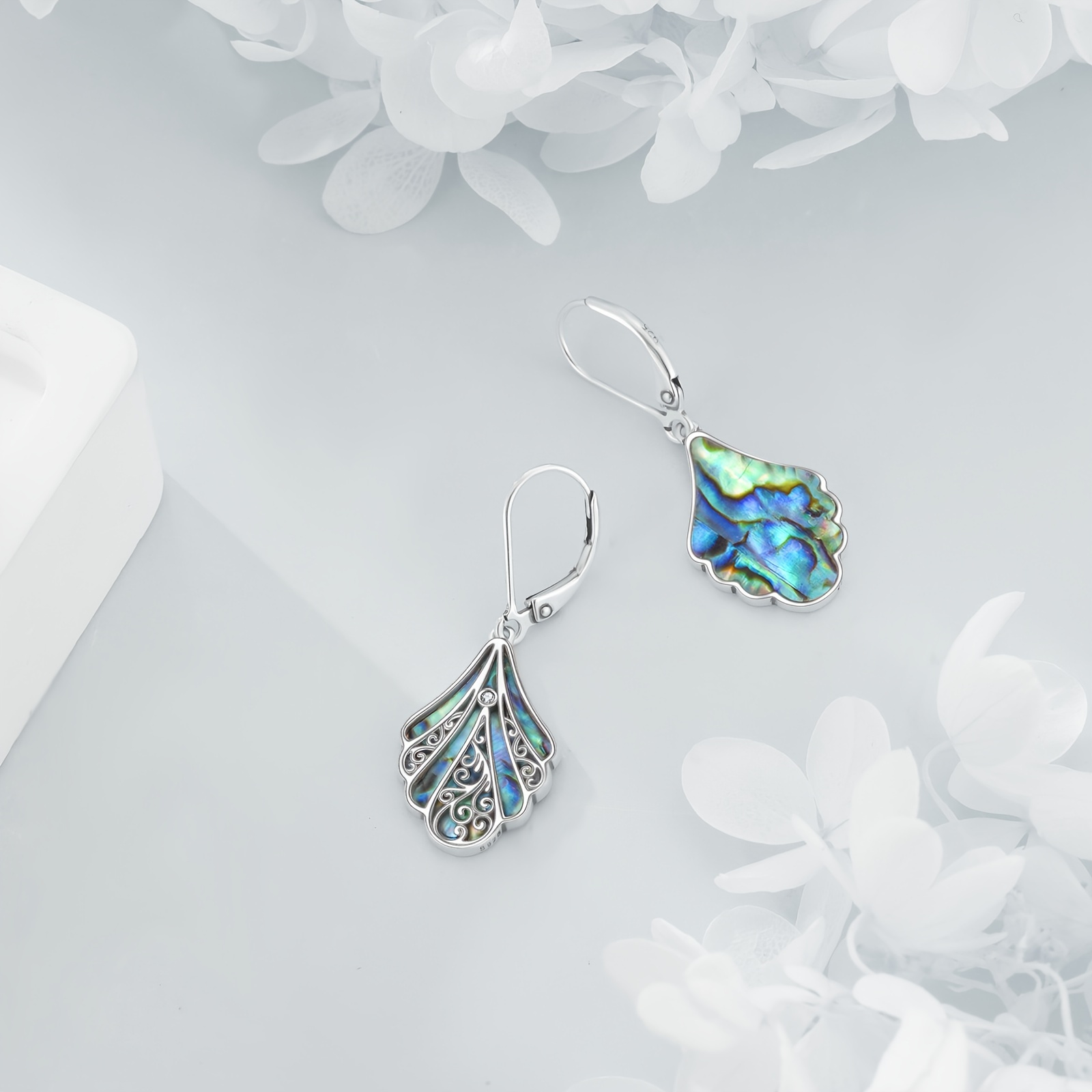 Women's 925 Sterling Silver Abalone Shell Hanging Earrings — Bohemian Style